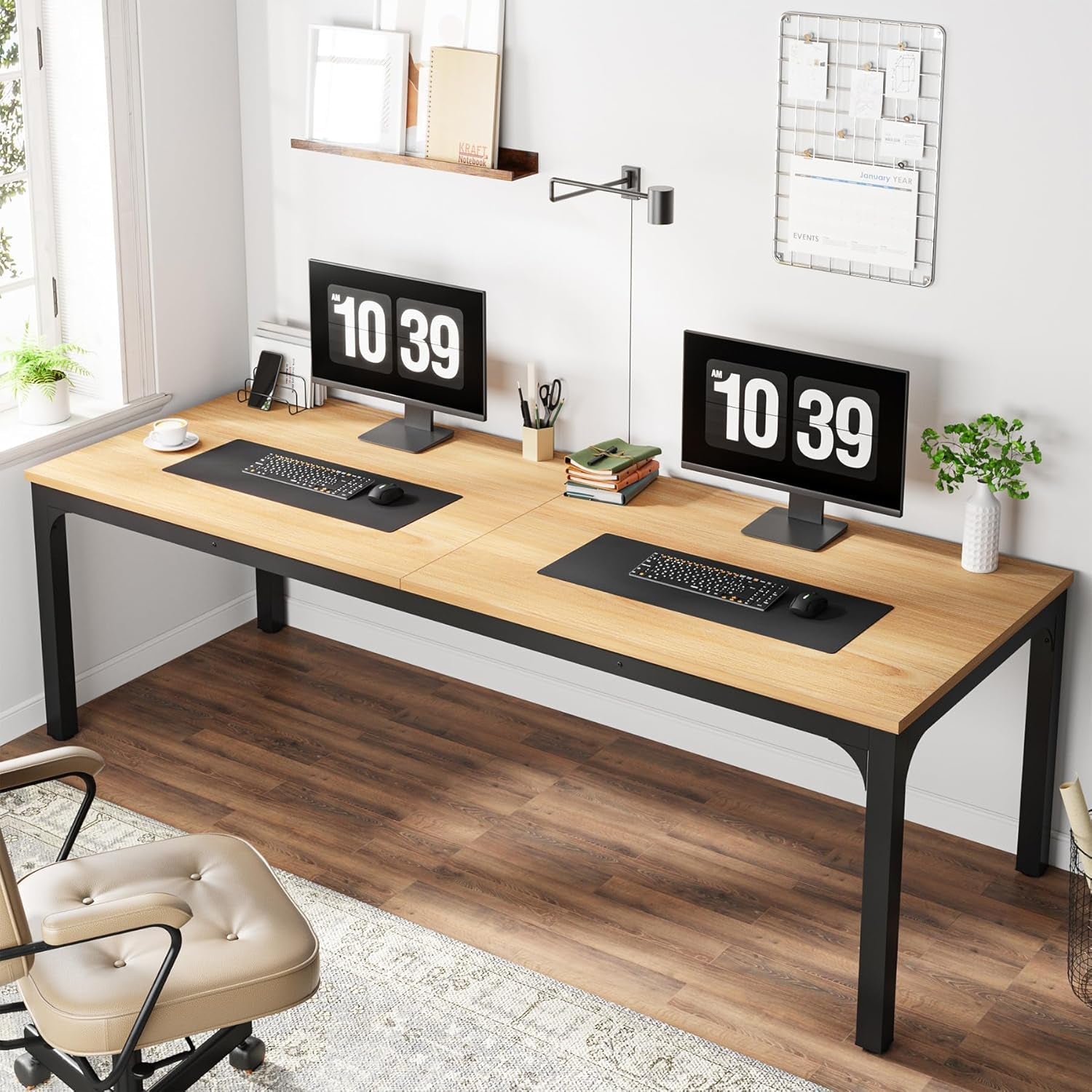 78" Extra Long Two Person Computer Desk-3