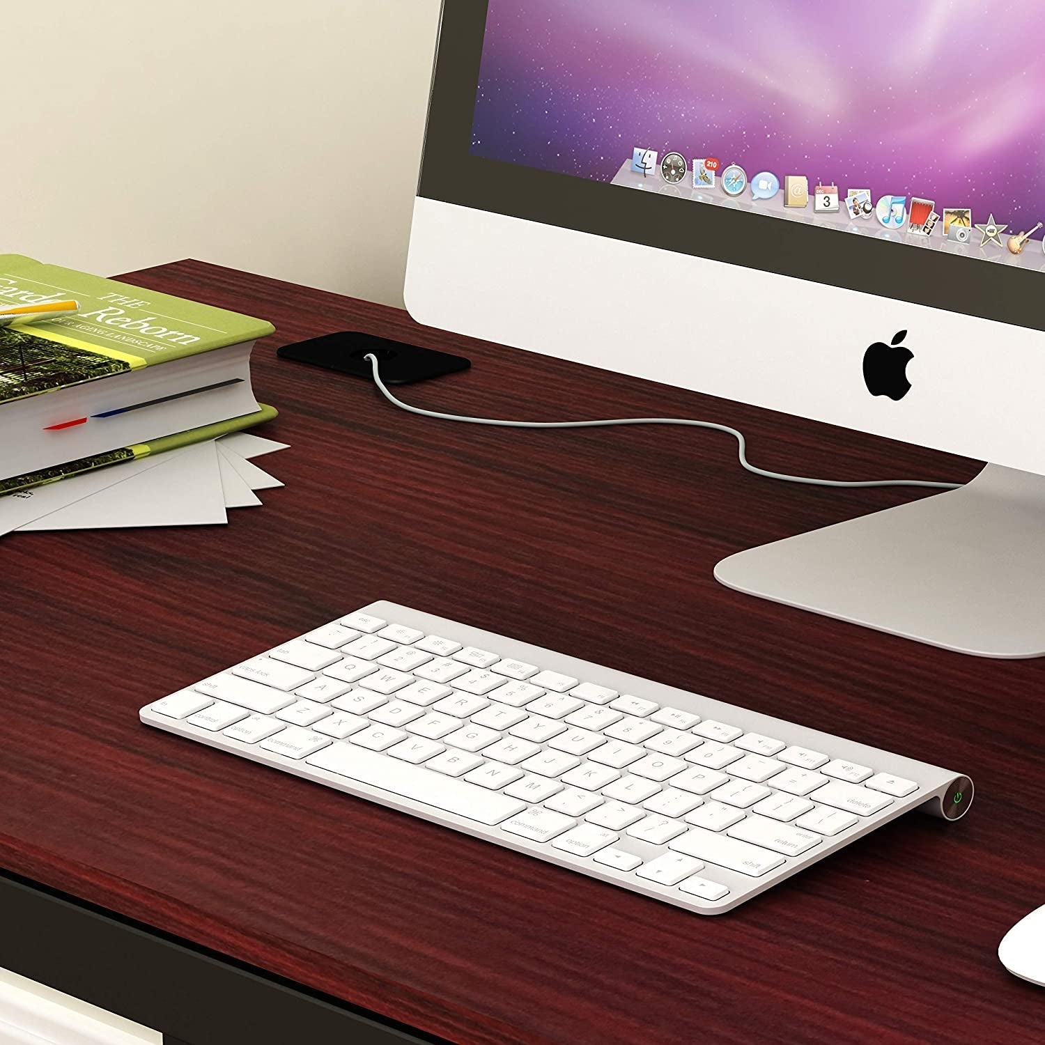 55-Inch Commercial-Grade Office Computer Desk, Cherry-3