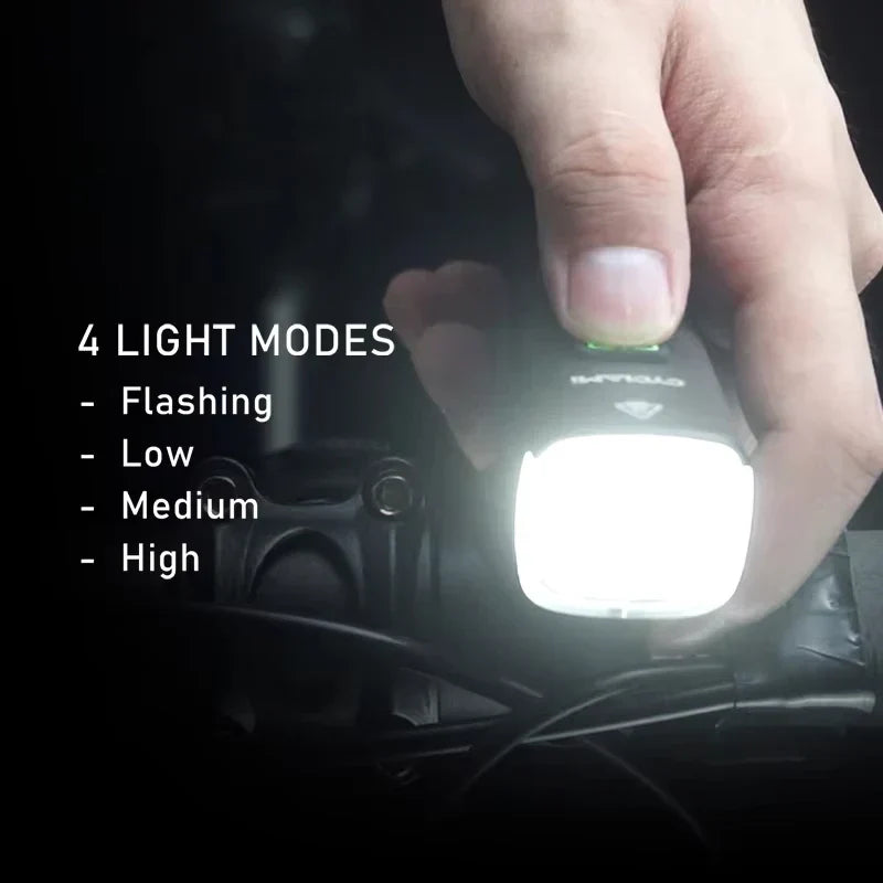 1000LM Smart Bike Headlight USB Rechargeable Black-3